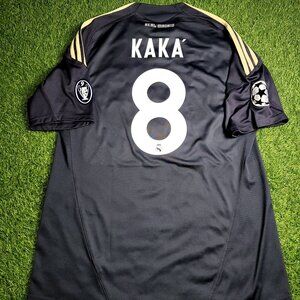 Kaka Real Madrid 2009 2010 DEBUT SEASON UEFA Third Soccer Jersey Shirt L S